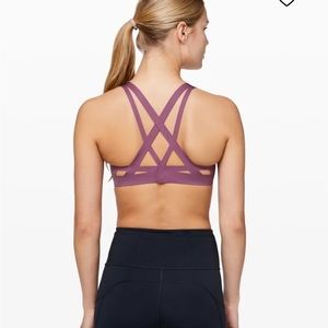 💥SOLD💥Lululemon Athletica Laser Focused Sports Bra Vintage Plum Size 8 B/C